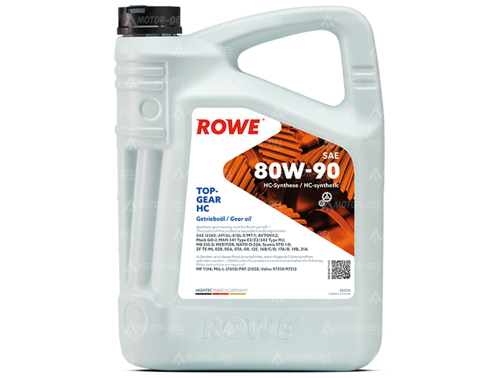 ROWE HIGHTEC TOPGEAR SAE 80W-90 HC, 15 Liter (3x5L), 25000