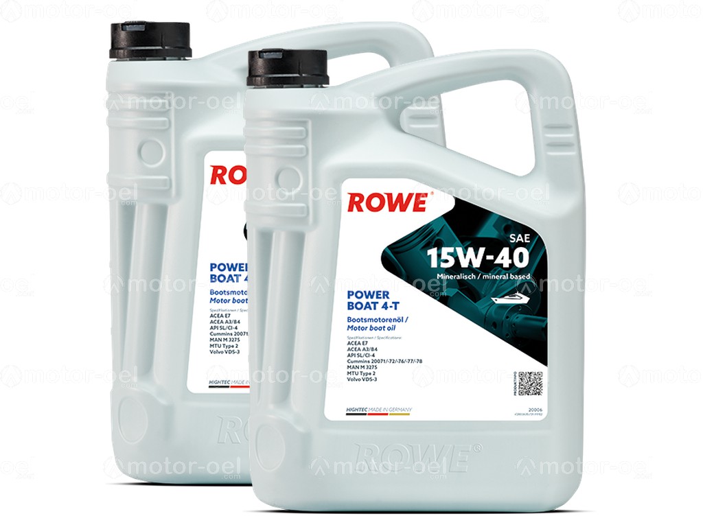 ROWE HIGHTEC POWER BOAT 4-T SAE 15W-40, 10 Liter (2x5L), 20006