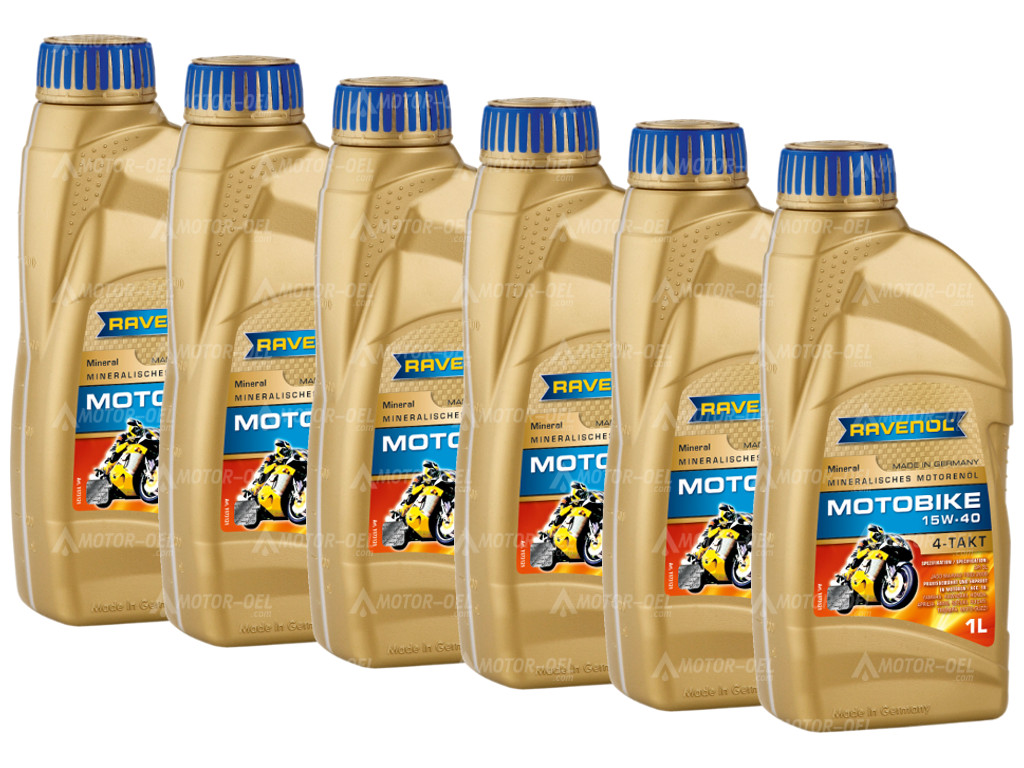 RAVENOL Motobike 4-T Mineral SAE 15W-40 6 (6x1) Ltr.