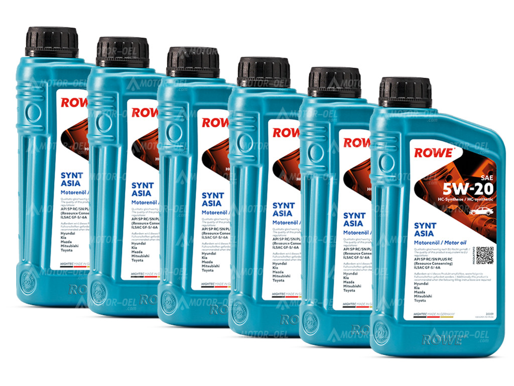 ROWE HIGHTEC SYNT ASIA SAE 5W-30, 6 Liter (6x1L), 20359