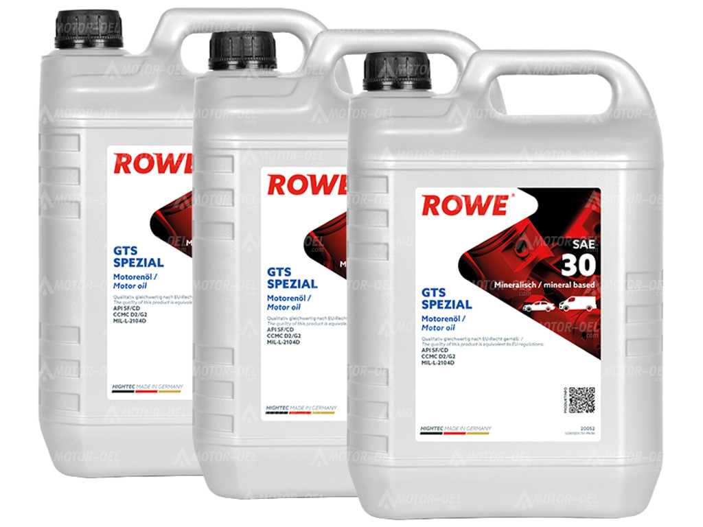 ROWE HIGHTEC GTS SPEZIAL SAE 30, 15 Liter (3x5L), 20052