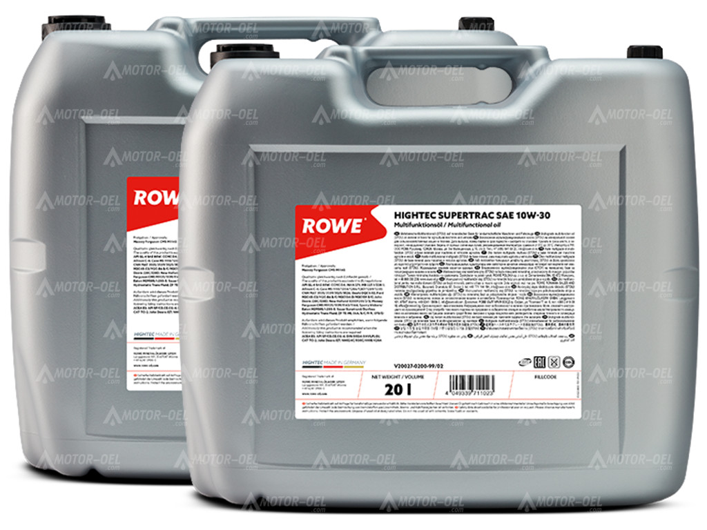 ROWE HIGHTEC SUPERTRAC SAE 10W-30, 40 Liter (2x20L), 20027 ROWE HIGHTEC SUPERTRAC SAE 10W-30, 40 Liter (2x20L), 20027