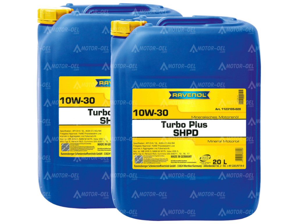 RAVENOL Turbo Plus SHPD SAE 10W-30 40 (2x20) Ltr.,