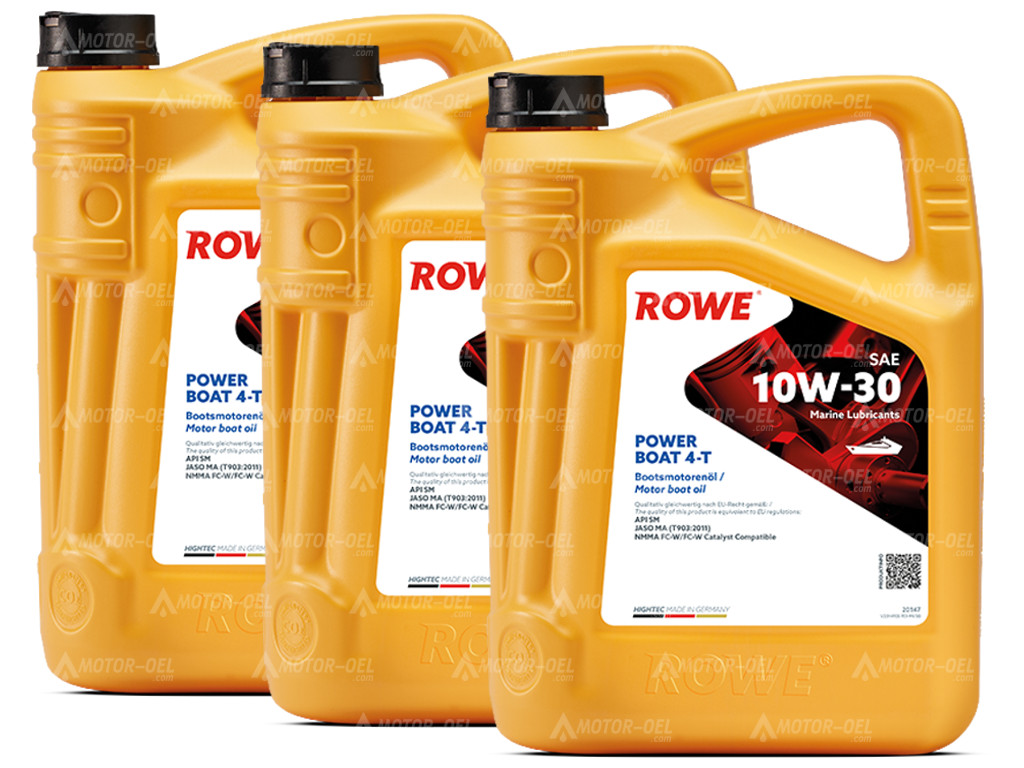 ROWE HIGHTEC POWER BOAT 4-T SAE 10W-30, 15 Liter (3x5L), 20147 ROWE HIGHTEC POWER BOAT 4-T SAE 10W-30, 15 Liter (3x5L), 20147