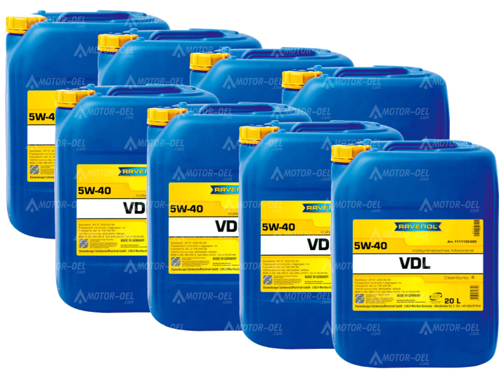 RAVENOL VDL SAE 5W-40 160 (8x20) Ltr. 