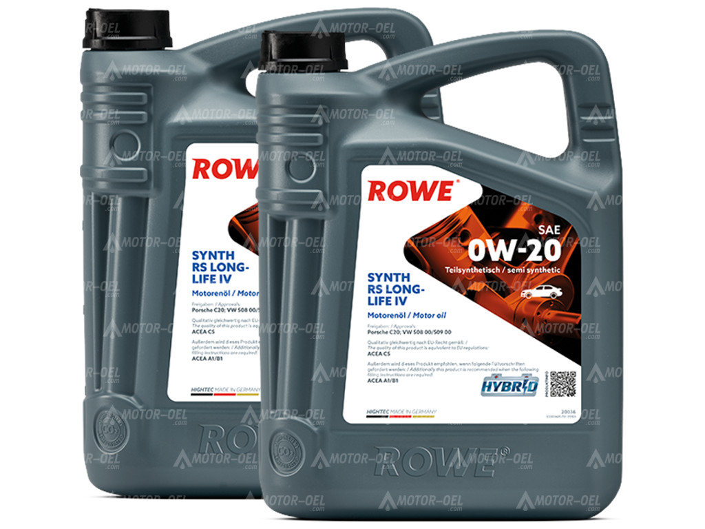 ROWE HIGHTEC SYNTH RS LONGLIFE IV SAE 0W-20, 10 Liter (2x5L), 20036 ROWE HIGHTEC SYNTH RS LONGLIFE IV SAE 0W-20, 10 Liter (2x5L), 20036