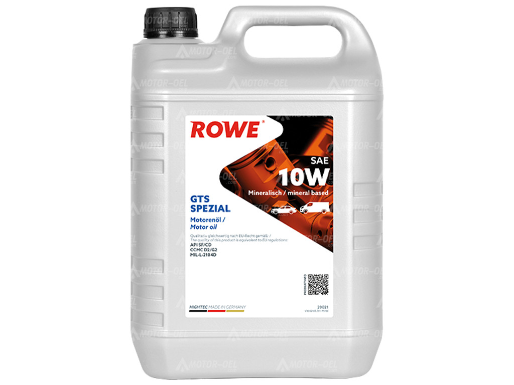 ROWE HIGHTEC GTS SPEZIAL SAE 10W, 5 Liter, 20021