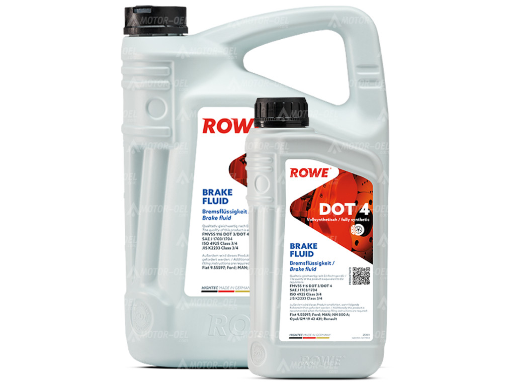 ROWE HIGHTEC BRAKE FLUID DOT 4, 6 Liter (5L+1L), 25101