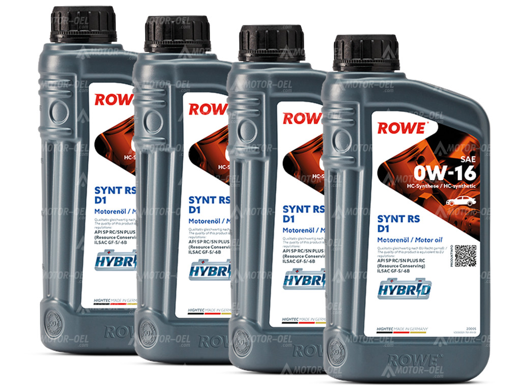 ROWE HIGHTEC SYNT RS D1 SAE 0W-16, 4 Liter (4x1L), 20005
