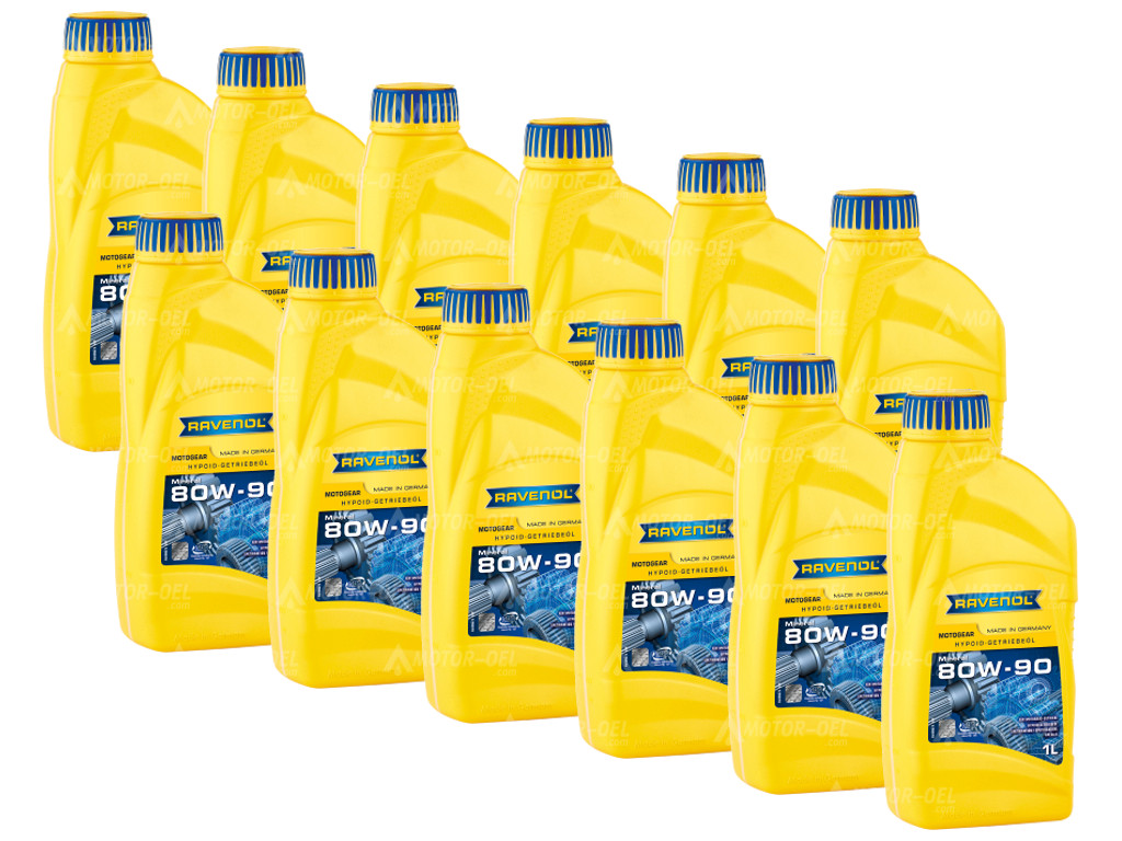 RAVENOL Motogear SAE 80W-90 GL-5, 12 (12x1) Ltr. RAVENOL Motogear SAE 80W-90 GL-5, 12 (12x1) Ltr.