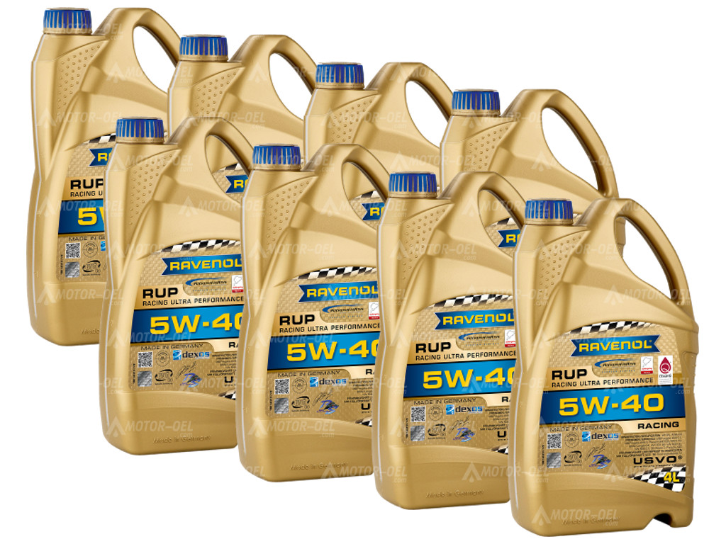 RAVENOL RUP Racing Ultra Performance SAE 5W-40, 40 Liter (8x5L), 1141091