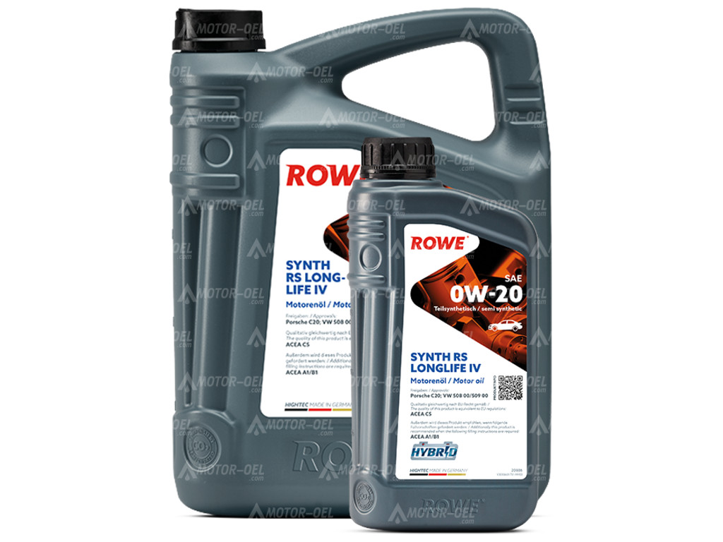 ROWE HIGHTEC SYNTH RS LONGLIFE IV SAE 0W-20, 6 Liter (5L+1L), 20036 ROWE HIGHTEC SYNTH RS LONGLIFE IV SAE 0W-20, 6 Liter (5L+1L), 20036