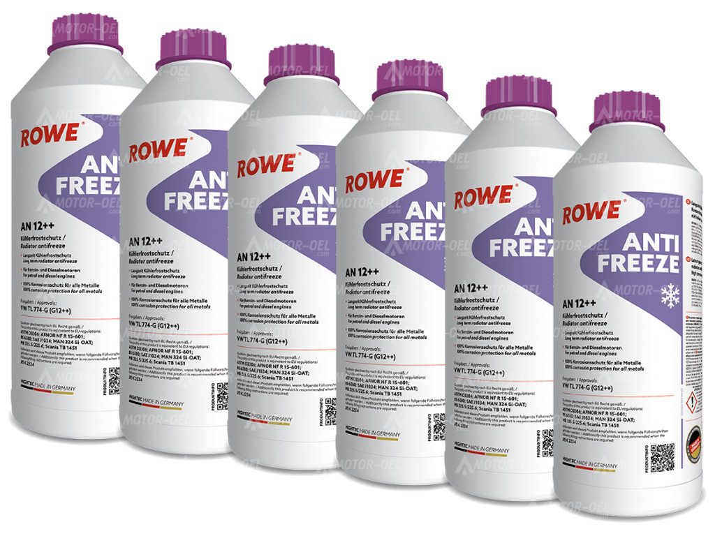 ROWE HIGHTEC ANTIFREEZE AN 12++, 9 Liter (6x1,5L), 21033 ROWE HIGHTEC ANTIFREEZE AN 12++, 9 Liter (6x1,5L), 21033