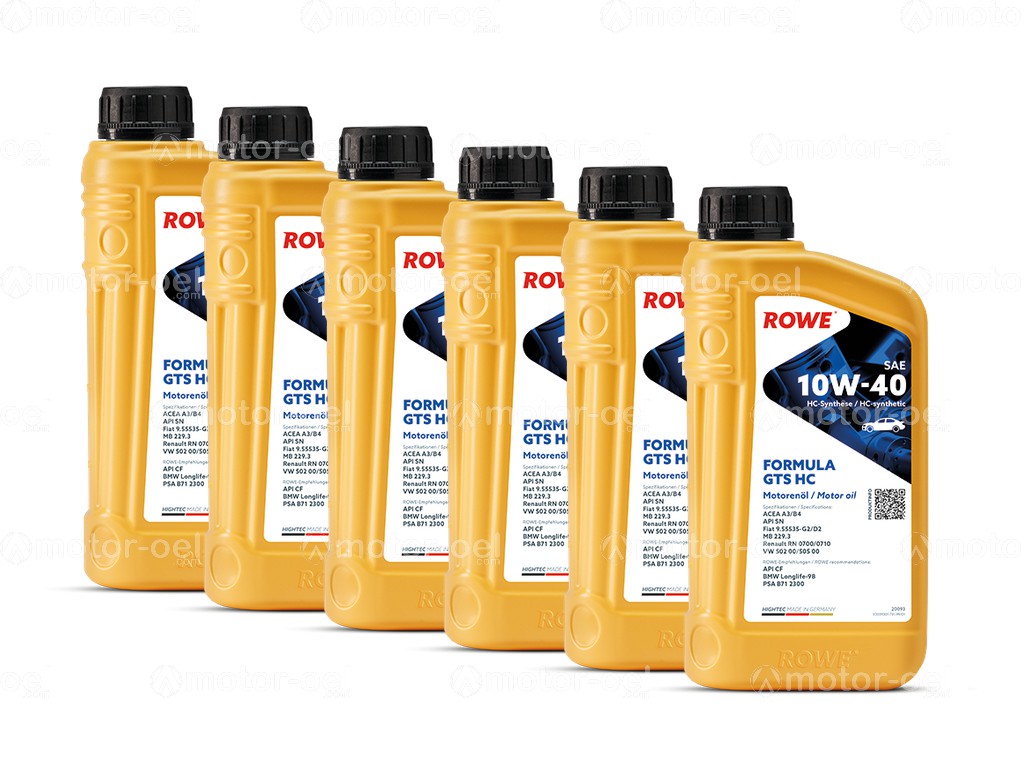 ROWE HIGHTEC FORMULA GTS SAE 10W-40 HC, 6 Liter (6x1L), 20093