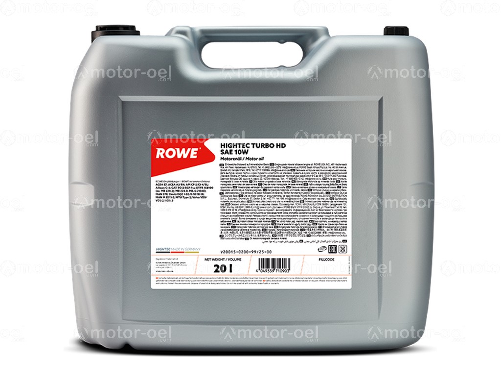 ROWE HIGHTEC TURBO HD SAE 10W, 20 Liter, 20015