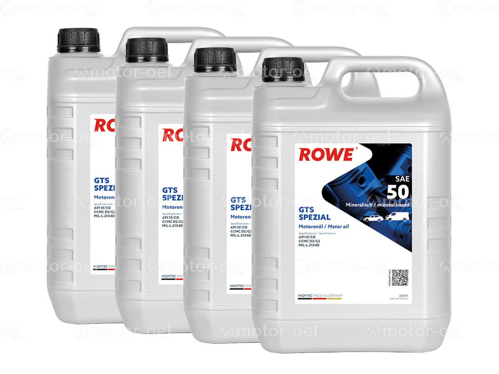 ROWE HIGHTEC GTS SPEZIAL SAE 50 20 (4x5) Ltr. 