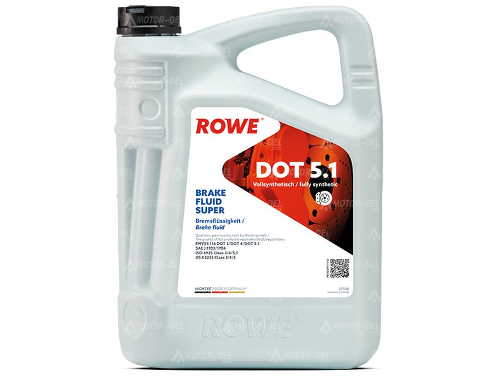 ROWE HIGHTEC BRAKE FLUID SUPER DOT 5.1, 5 Liter, 25104