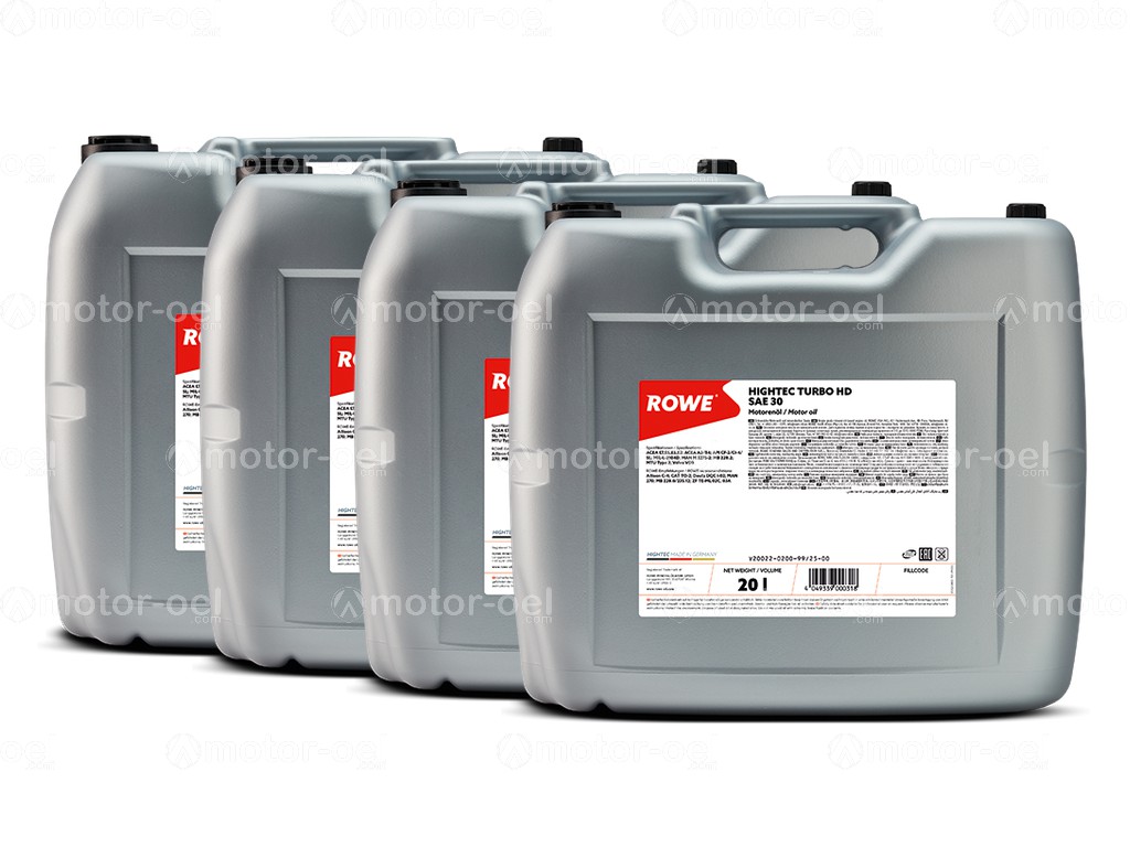 ROWE HIGHTEC TURBO HD SAE 30, 80 Liter (4x20L), 20022