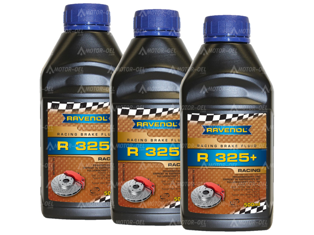 RAVENOL Racing Brake Fluid R 325+, 1,5 Liter (3x0,5L), Bremsflüssigkeit