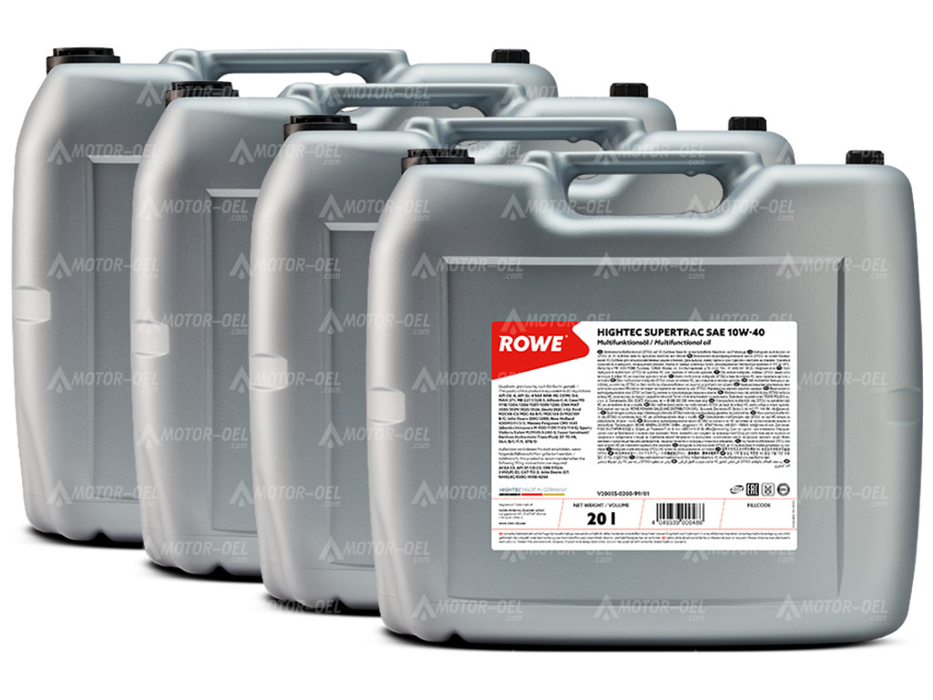 ROWE HIGHTEC SUPERTRAC SAE 10W-40, 80 Liter (4x20L), 20055 ROWE HIGHTEC SUPERTRAC SAE 10W-40, 80 Liter (4x20L), 20055