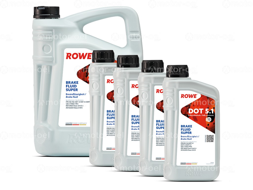 ROWE HIGHTEC BRAKE FLUID SUPER DOT 5.1, 9 Liter (5L+4L), 25104