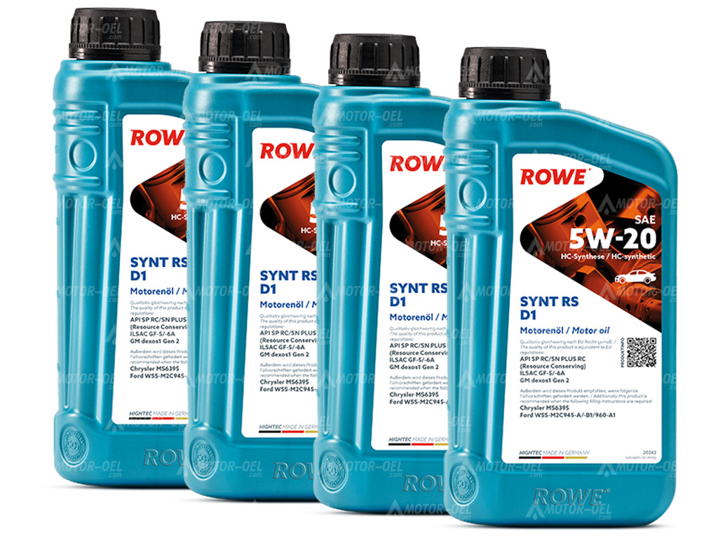 ROWE HIGHTEC SYNT RS D1 SAE 5W-20, 4 Liter (4x1L), 20342