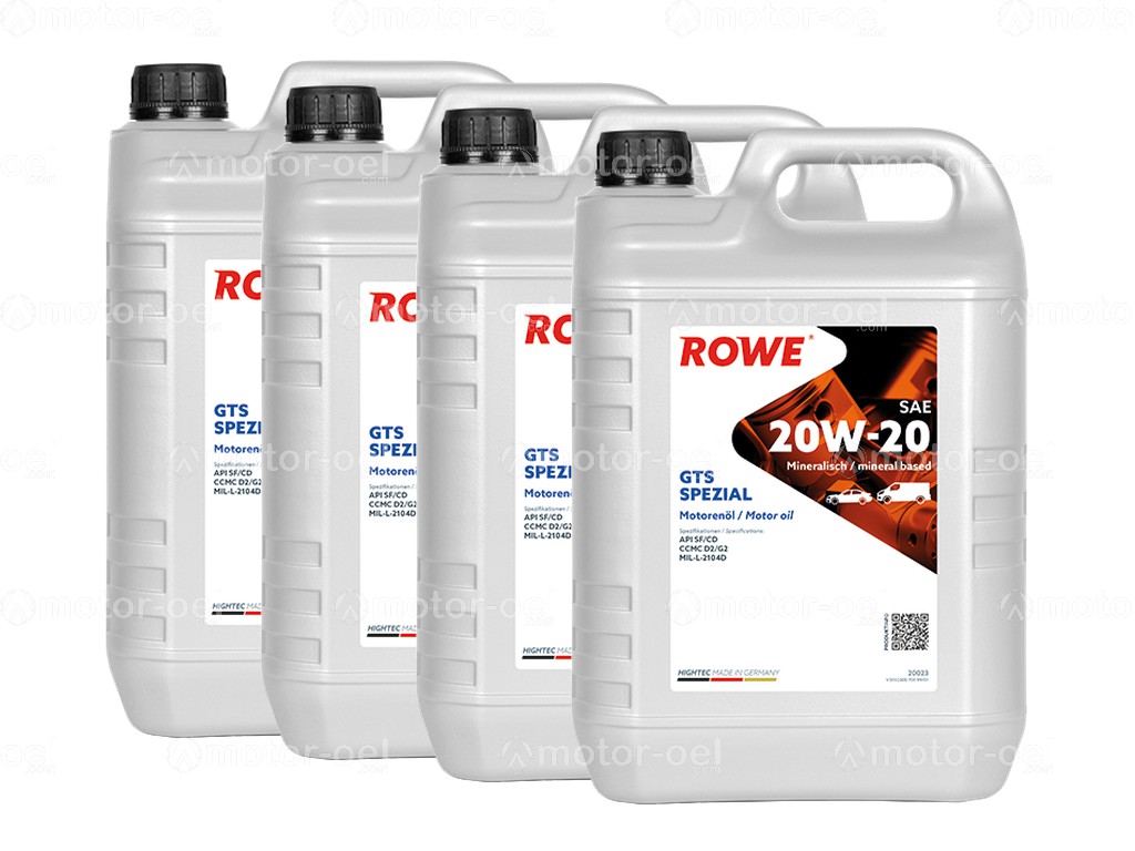 ROWE HIGHTEC GTS SPEZIAL SAE 20W-20, 20 Liter (4x5L), 20023