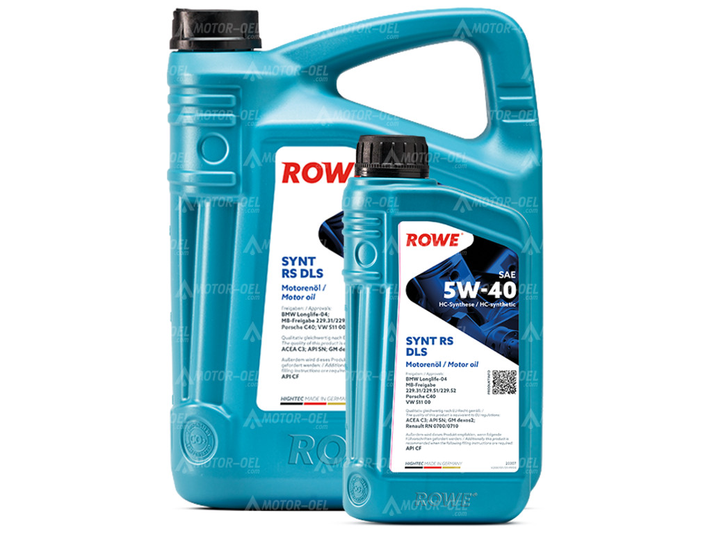 ROWE HIGHTEC SYNT RS DLS SAE 5W-40, 6 Liter (5L+1L), 20307 ROWE HIGHTEC SYNT RS DLS SAE 5W-40, 6 Liter (5L+1L), 20307