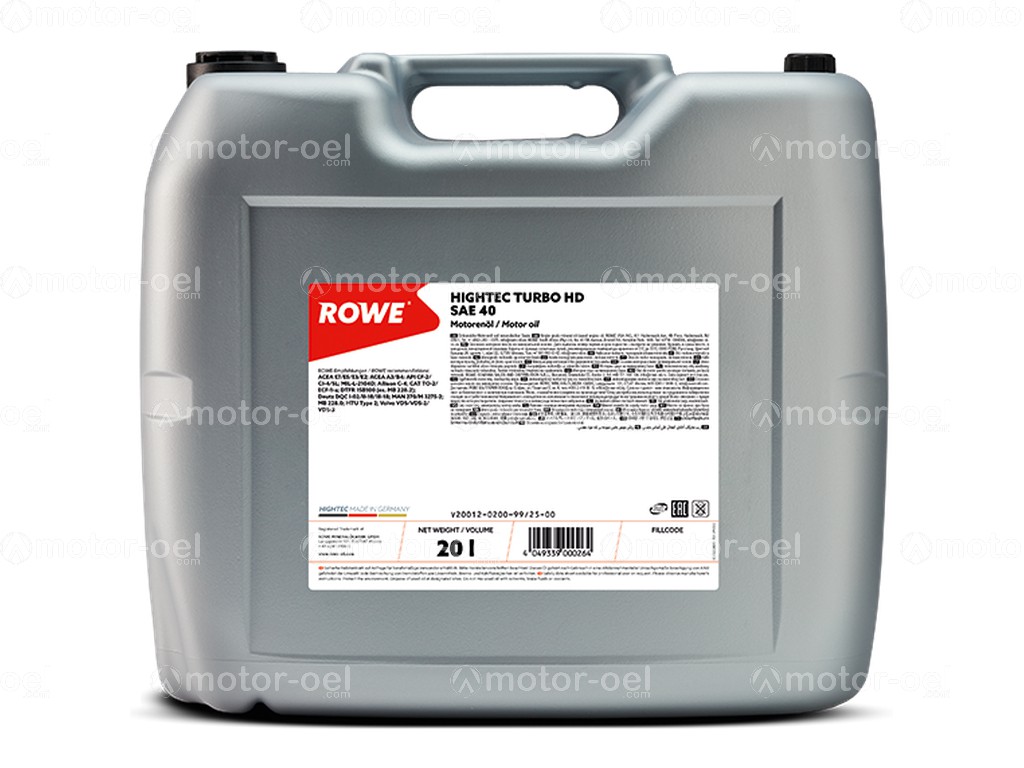 ROWE HIGHTEC TURBO HD SAE 40, 20 Liter, 20012