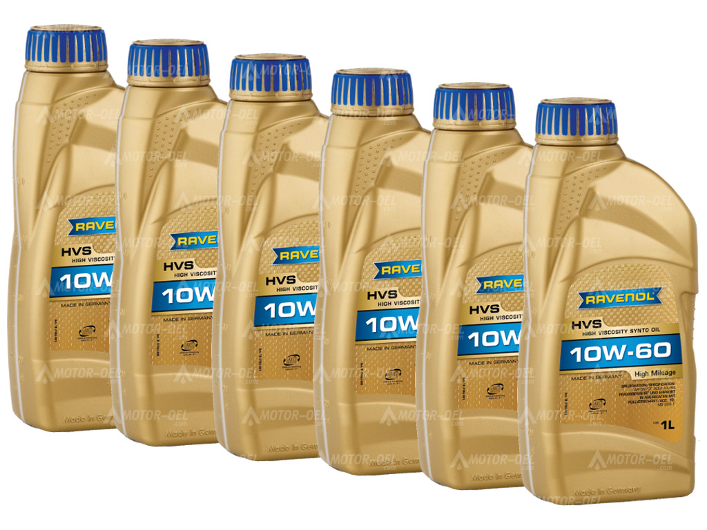 RAVENOL HVS High Viscosity Synto Oil SAE 10W-60 6 (6x1) Ltr.
