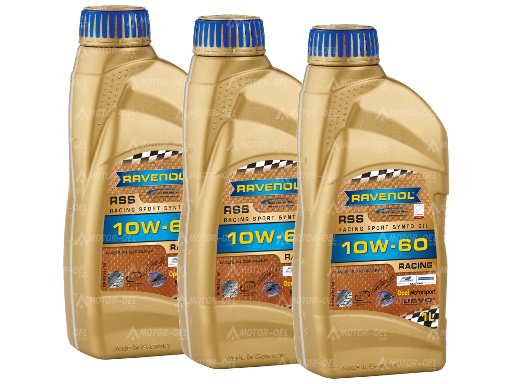 RAVENOL RSS Racing Sport Synto 10W-60, 3 Liter (3x1L), 1141100