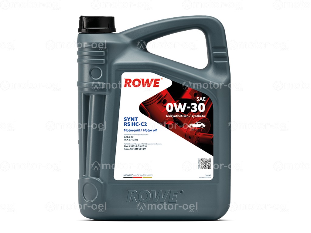 ROWE HIGHTEC SYNT RS SAE 0W-30 HC-C2, 5 Liter, 20247