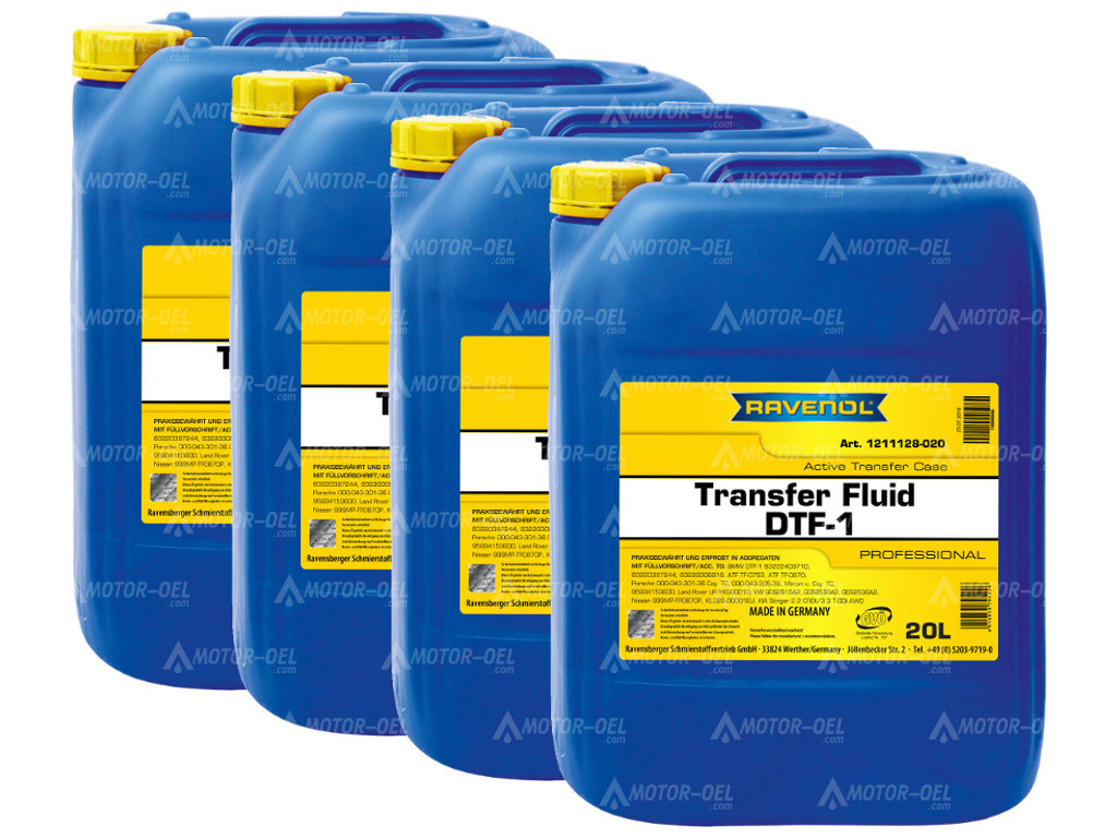 RAVENOL Transfer Fluid DTF-1 (Spezifikationrn ATF TF-0870), 80 (4x20L) Ltr., 1211128 RAVENOL Transfer Fluid DTF-1 (Spezifikationrn ATF TF-0870), 80 (4x20L) Ltr., 1211128
