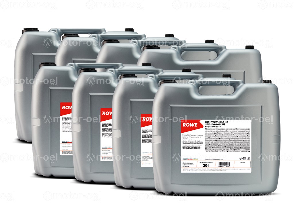 ROWE HIGHTEC TURBO HD SAE 15W-40 PLUS, 160 Liter (8x20L), 20041