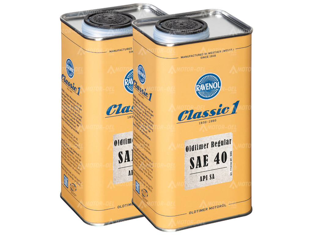 RAVENOL Oldtimer Regular SAE 40 API SA, 2 (2x1) Ltr.