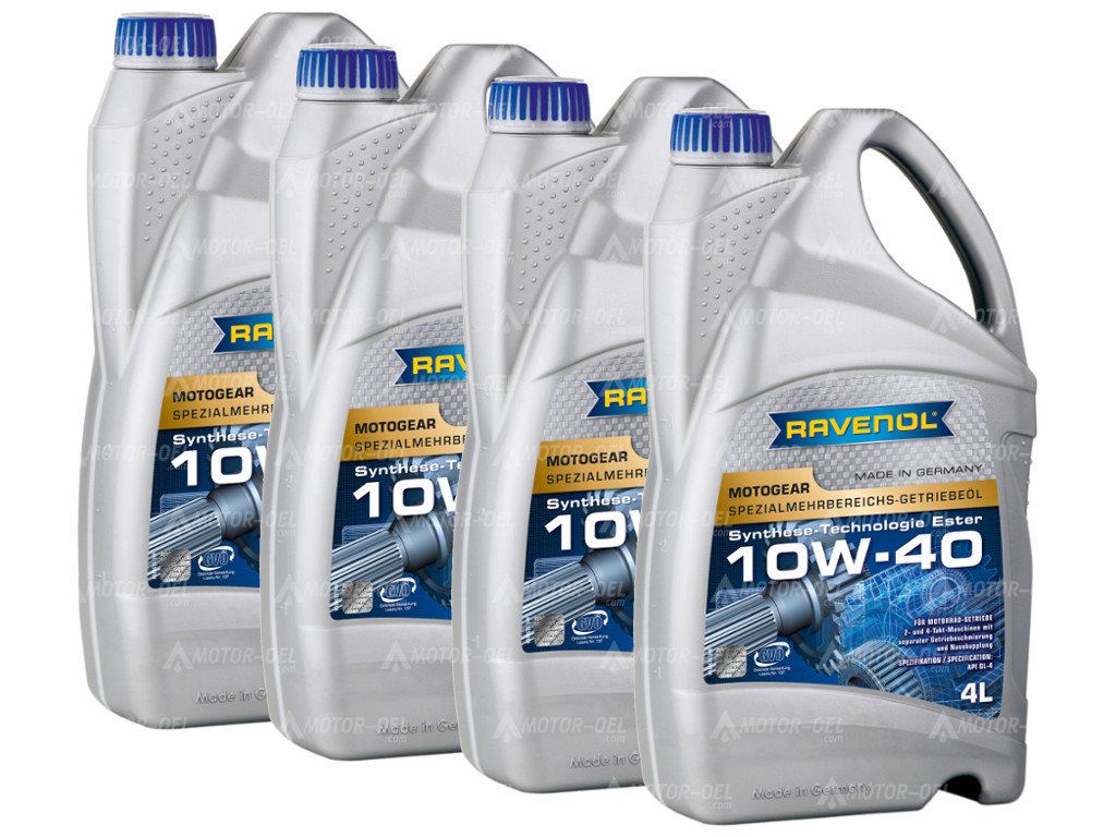 RAVENOL Motogear SAE 10W-40 GL-4  16 (4x4) Ltr.