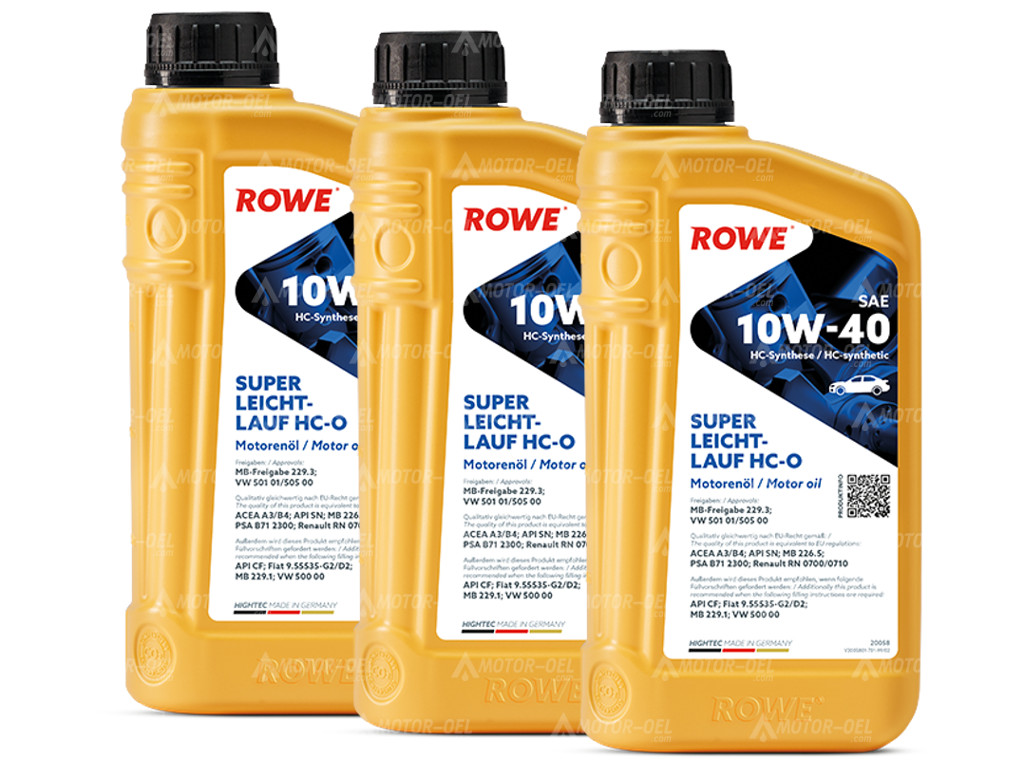 ROWE HIGHTEC SUPER LEICHTLAUF HC-O SAE 10W-40, 3 Liter (3x1L), 20058