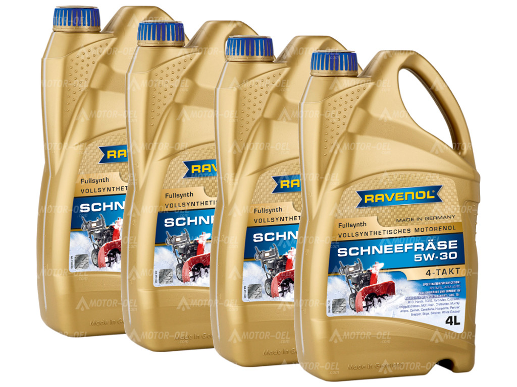 RAVENOL Schneefräse 4-Takt 5W-30 Vollsynth. 16 Liter (4x4L), 1151105