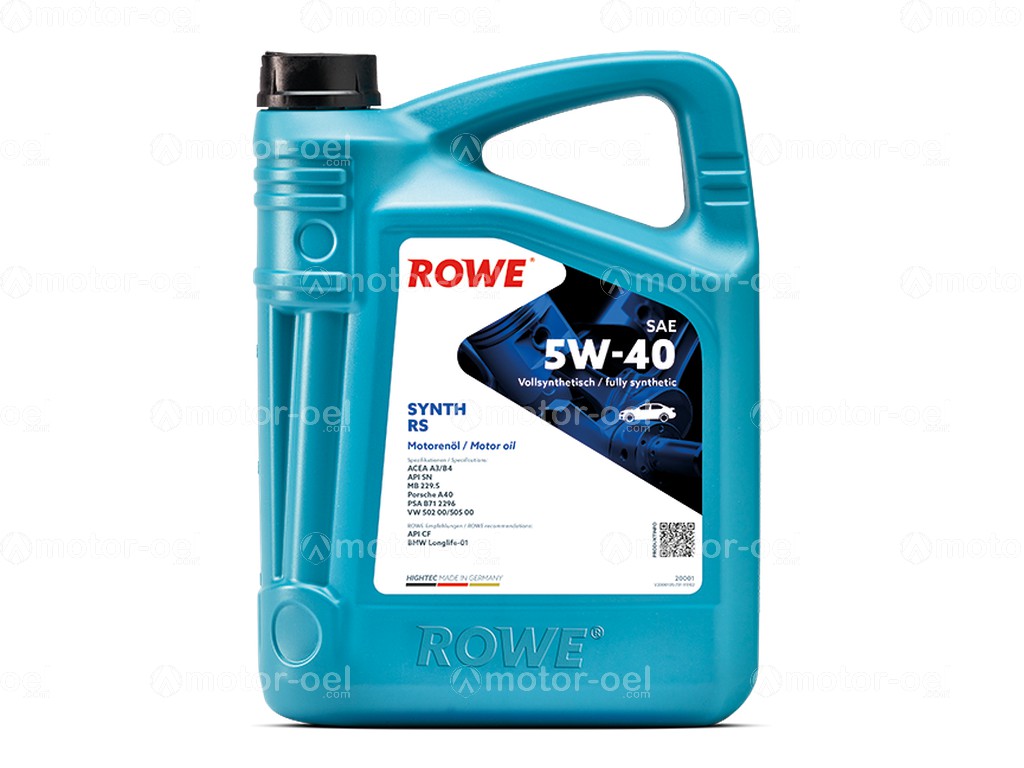 ROWE HIGHTEC SYNTH RS SAE 5W-40, 5 Liter, 20001