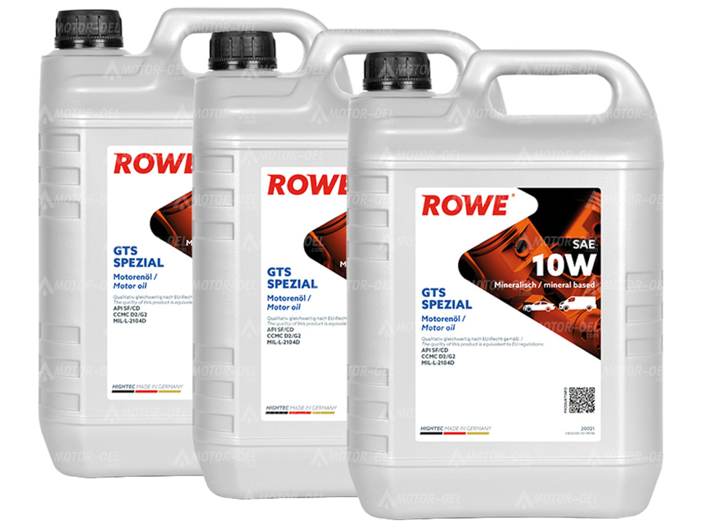 ROWE HIGHTEC GTS SPEZIAL SAE 10W, 15 Liter (3x5L), 20021