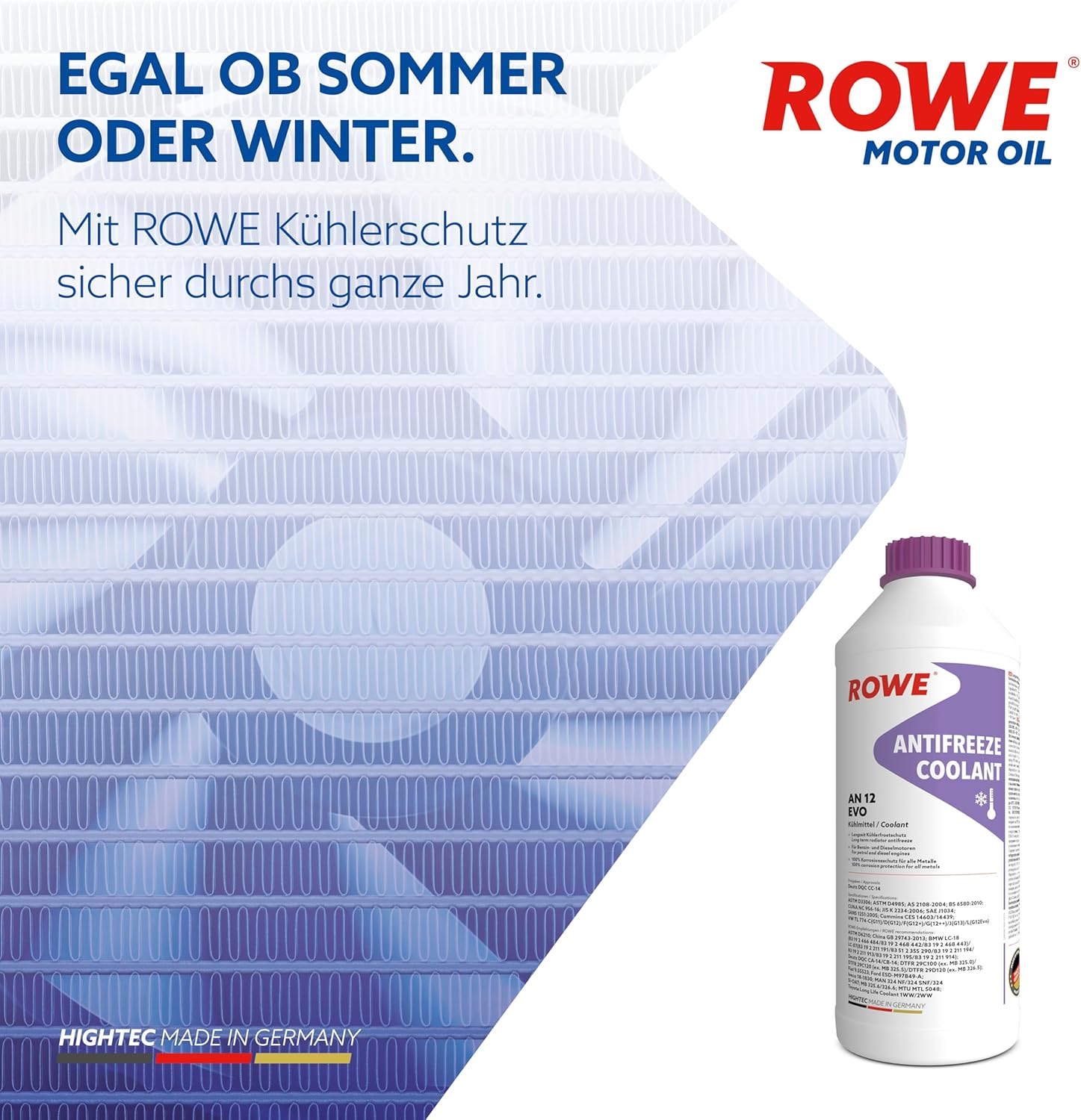 1,5 Liter ROWE HIGHTEC ANTIFREEZE COOLANT AN 12 EVO, 21080