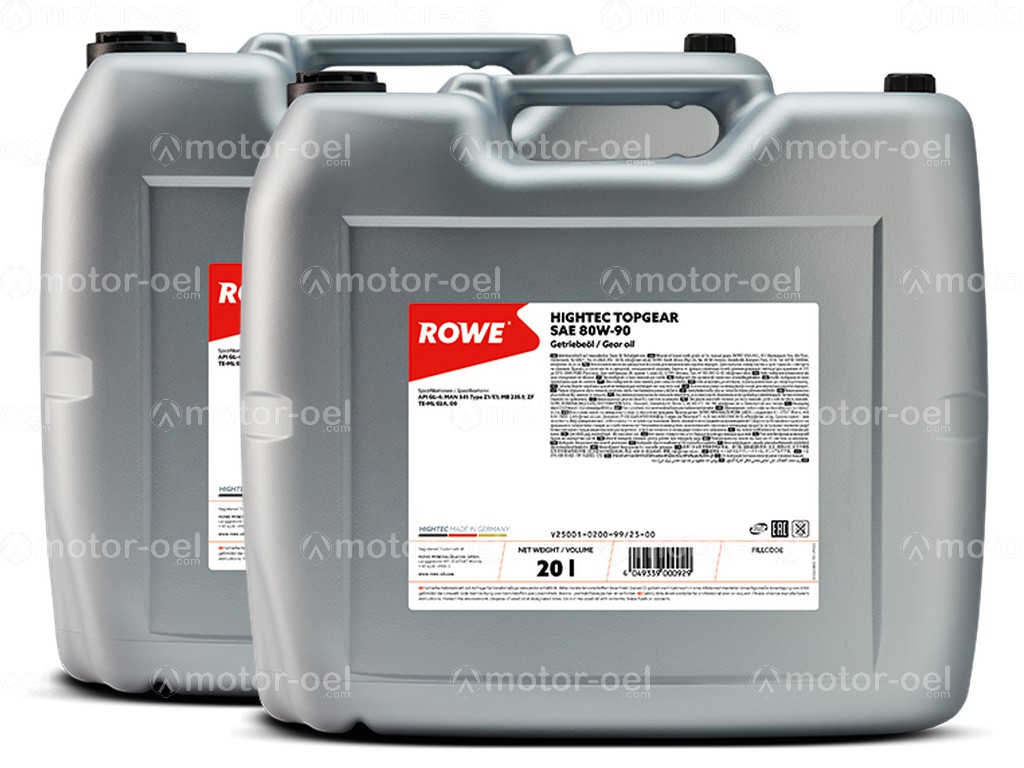 ROWE HIGHTEC TOPGEAR SAE 80W-90, 40 Liter (2x20L), 25001
