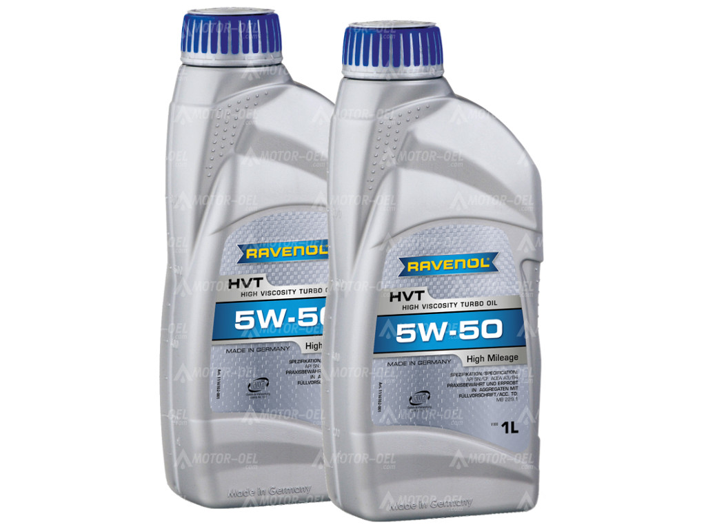 RAVENOL HVT High Viscosity Turbo Oil SAE 5W-50, 2 Liter (2x1L), 1116102
