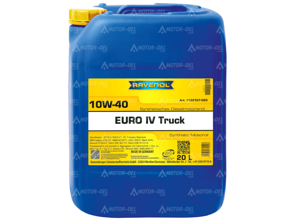 RAVENOL EURO IV Truck SAE 10W-40 20 Ltr.,