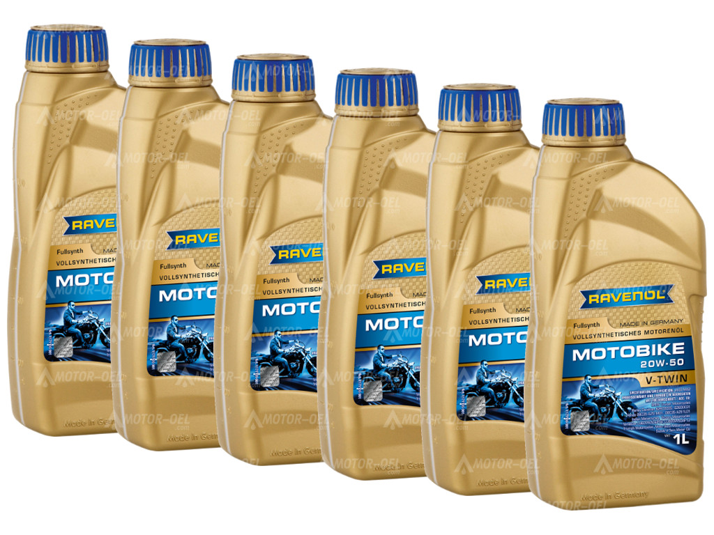 RAVENOL Motobike V-Twin SAE 20W-50 Fullsynth 6 (6x1) Ltr.