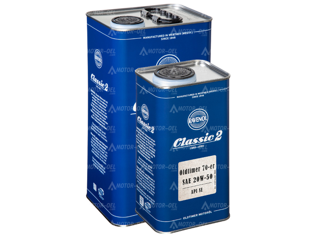 RAVENOL Oldtimer 70-er SAE 20W-50 API SE, 6 (5+1) Ltr.