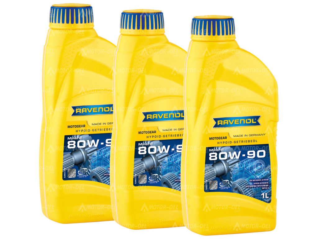 RAVENOL Motogear SAE 80W-90 GL-5, 3 (3x1) Ltr. RAVENOL Motogear SAE 80W-90 GL-5, 3 (3x1) Ltr.