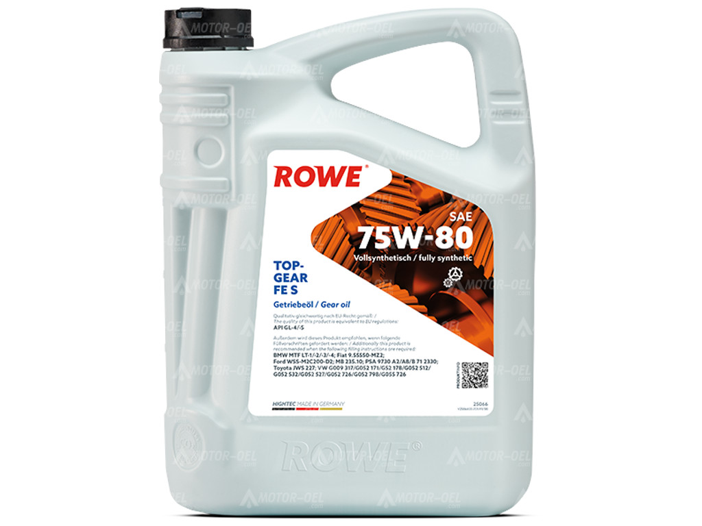 ROWE HIGHTEC TOPGEAR FE SAE 75W-80 S, 5 Liter, 25066 ROWE HIGHTEC TOPGEAR FE SAE 75W-80 S, 5 Liter, 25066