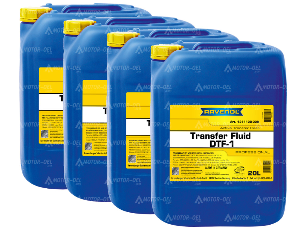 RAVENOL Transfer Fluid DTF-1 (Spezifikationrn ATF TF-0870), 80 (4x20L) Ltr., 1211128