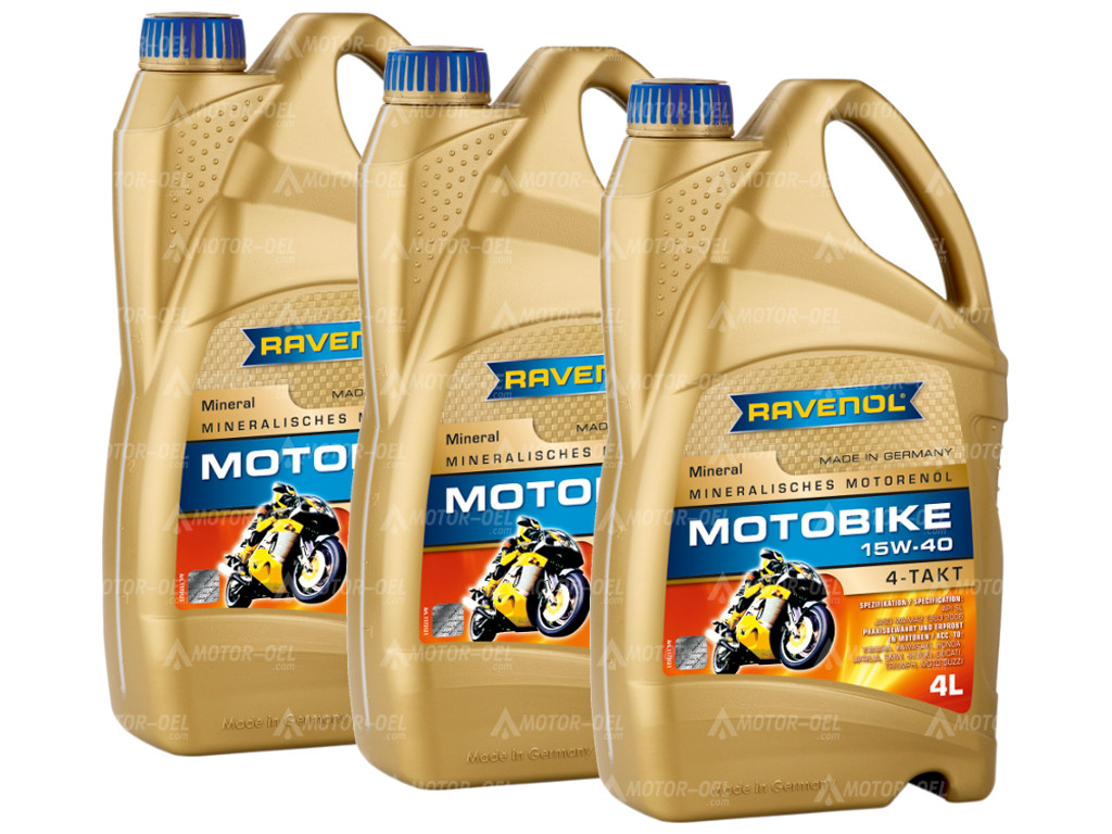 RAVENOL Motobike 4-T Mineral SAE 15W-40  12 (3x4) Ltr.